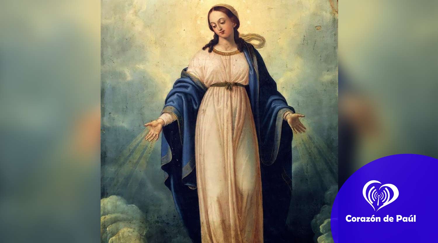 Virgen Milagrosa con medalla imagen - Arte Religioso Martha