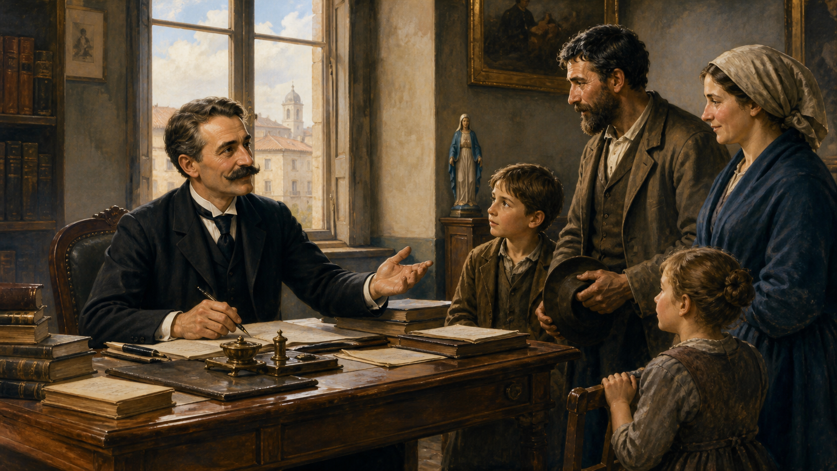 Ilustración devocional de Beato Giuseppe Toniolo