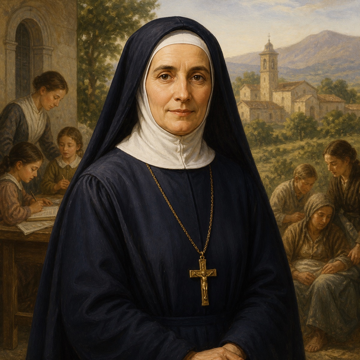 Ilustración devocional de Beata Antonia María Verna