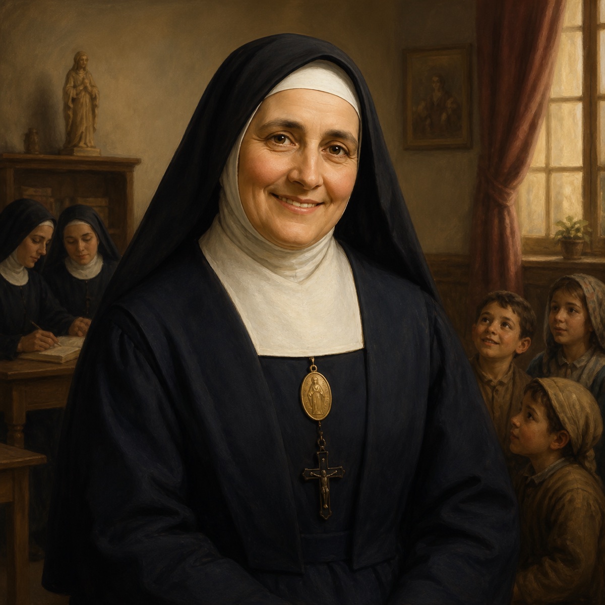 Ilustración devocional de Beata Nemesia Valle