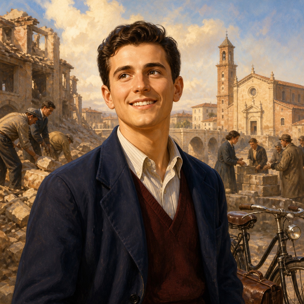 Ilustración devocional de Beato Alberto Marvelli