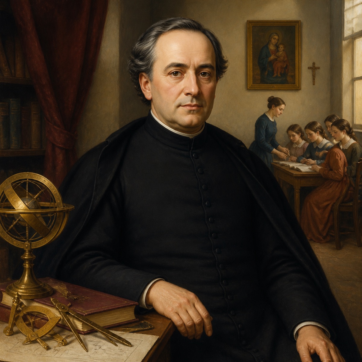Ilustración devocional de Beato Francisco Faà di Bruno