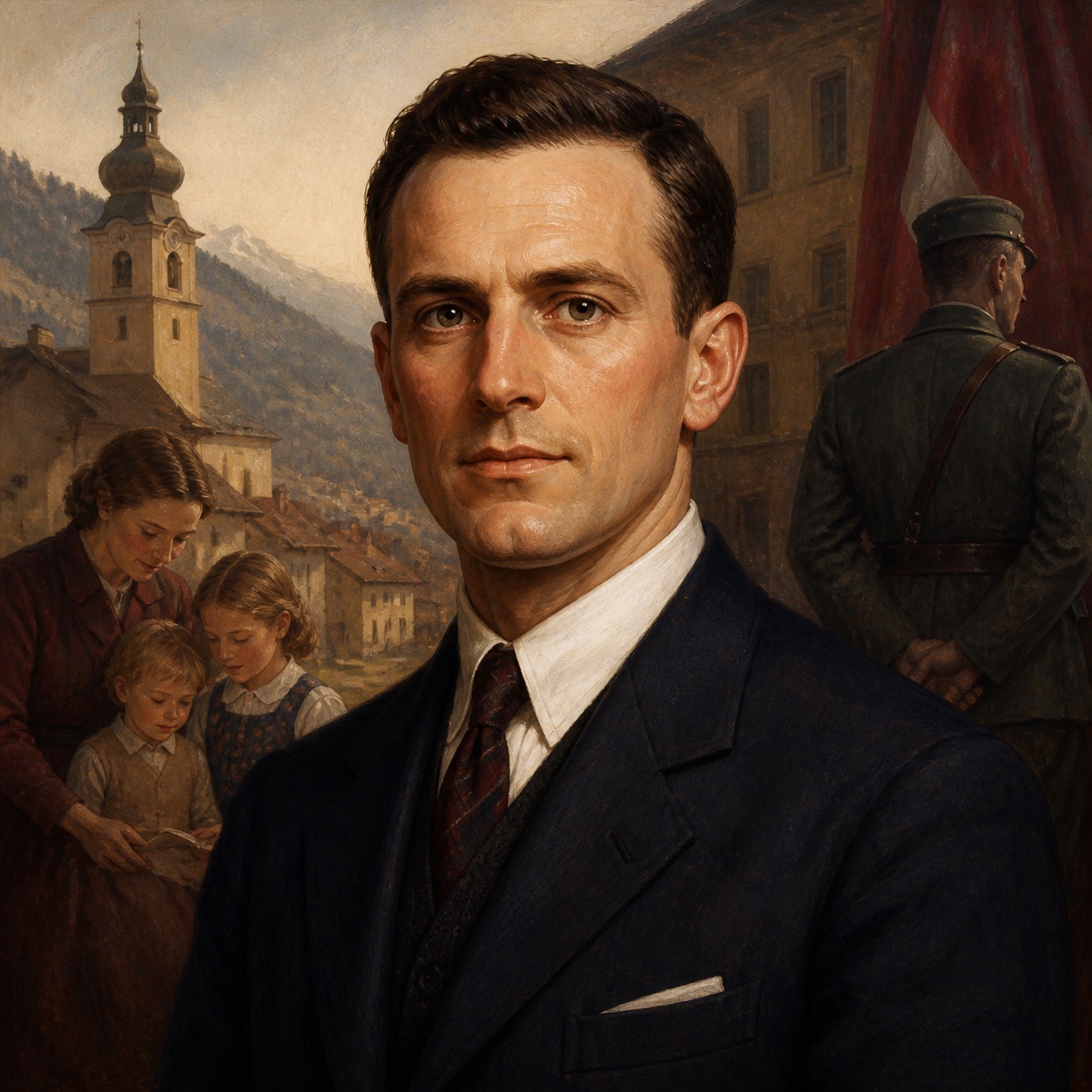 Ilustración devocional de Beato José Mayr-Nusser