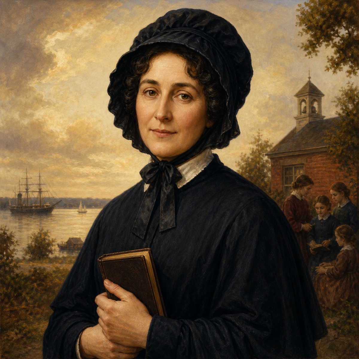 Ilustración devocional de Santa Isabel Ana Seton