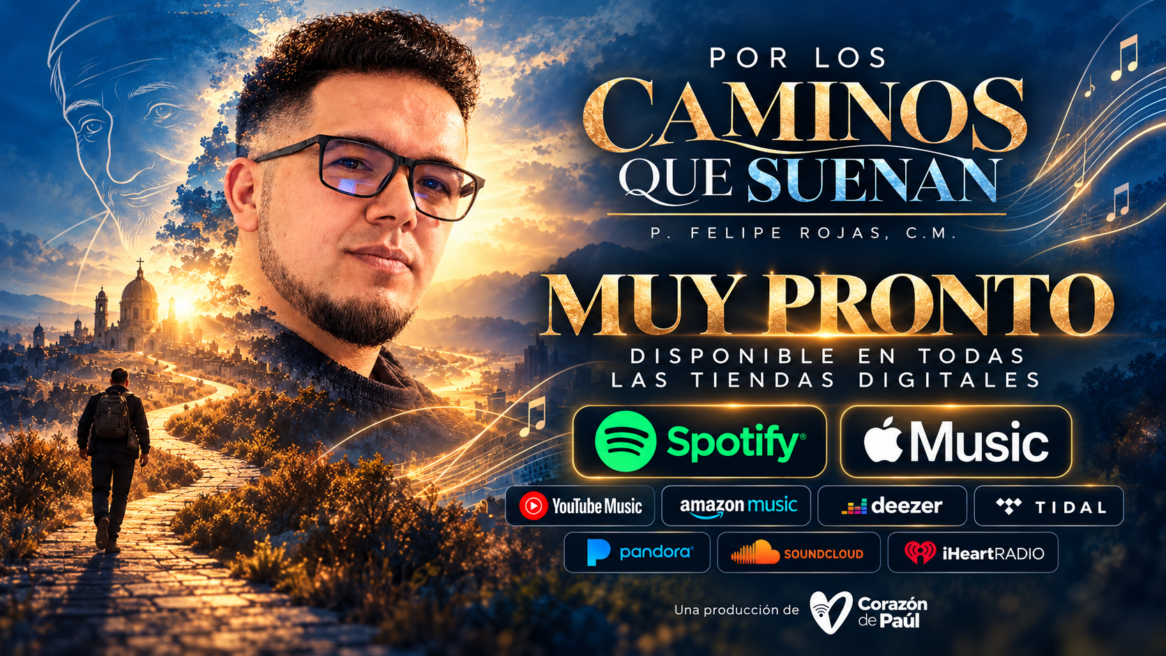 Por los caminos que suenan, segundo álbum musical de Corazón de Paúl, con letras del P. Felipe Rojas, C.M.