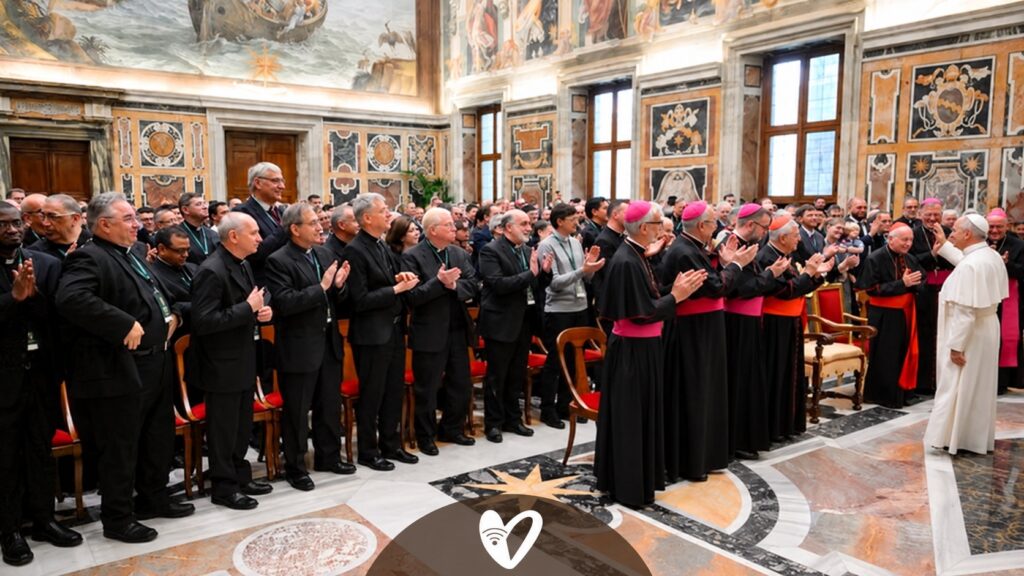 León XIV saluda a los participantes del congreso de Derecho Canónico de la Gregoriana, el 23 de octubre de 2026.
