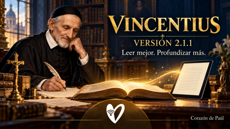 VINCENTIUS llega a la versión 2.1.1: una lectura más clara para acercarse a san Vicente de Paúl